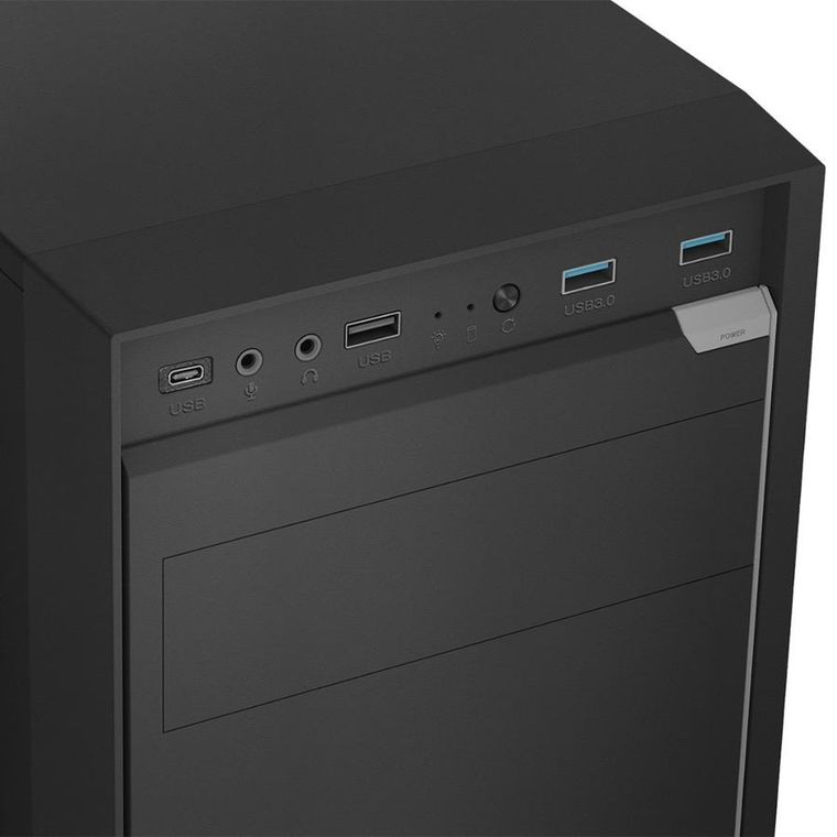 Logic, obudowa komputerowa, J23 PRO USB-C, czarna