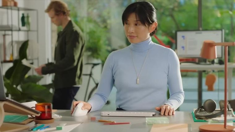 Logitech, Lift Vertical, mysz, white