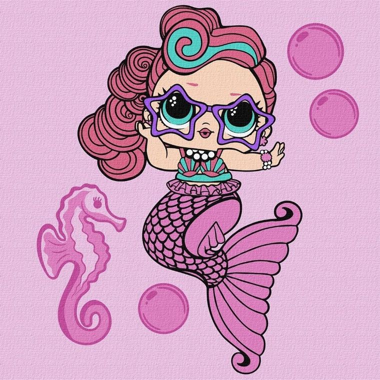 L.O.L. Surprise! malowanie po numerach, 40-40 cm