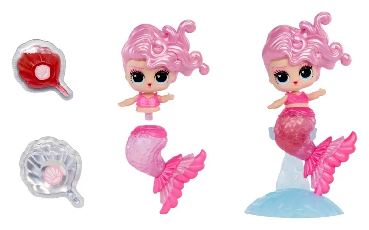 L.O.L. Surprise, Mermaids! Makeover Magic, kula niespodzianka z laleczką i błyszczykiem, 1 szt.