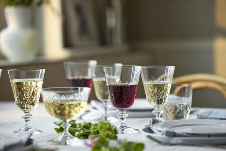 Lyngby Glas, kieliszki do czerwonego wina ze szkła kryształowego, Eaton, 260 ml, 2 szt.