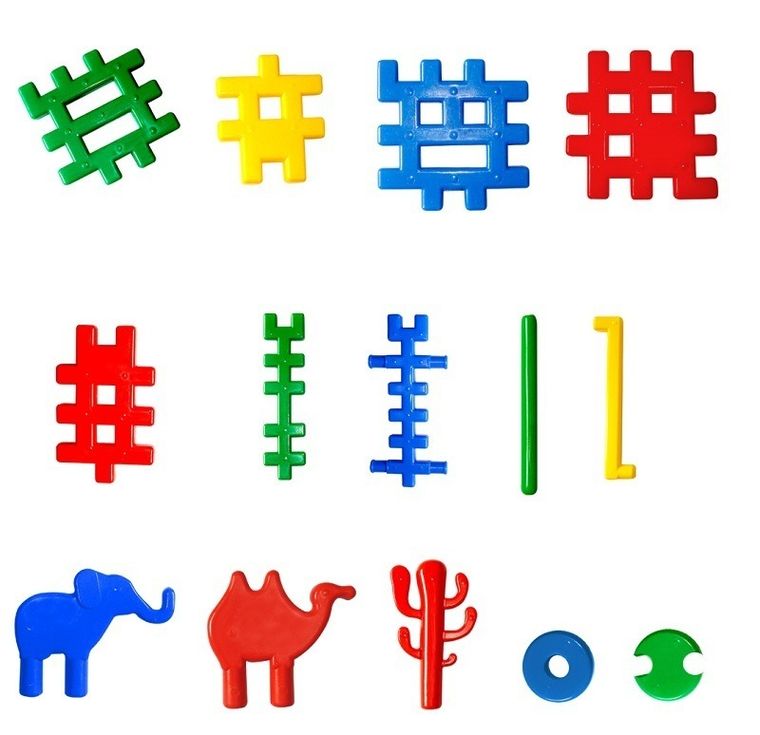 Macyszyn Toys, klocki konstrukcyjne, wafle, 110 elementów