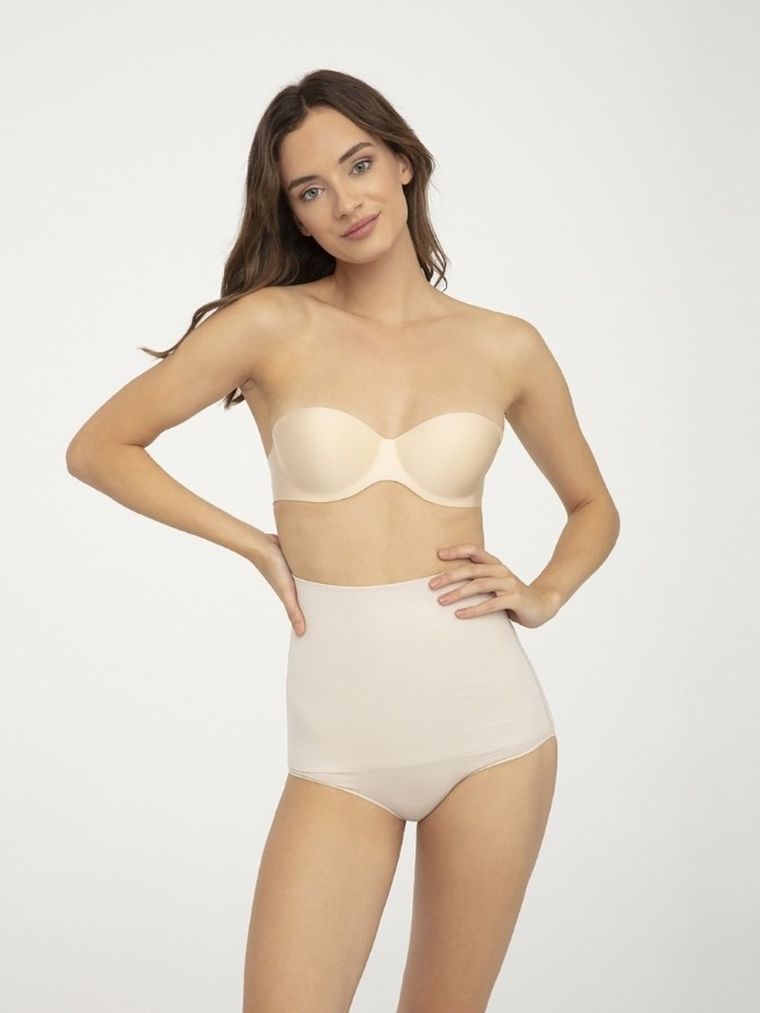 Majtki damskie z wysokim stanem, beżowe, High Waist Corrective Wear, Gatta