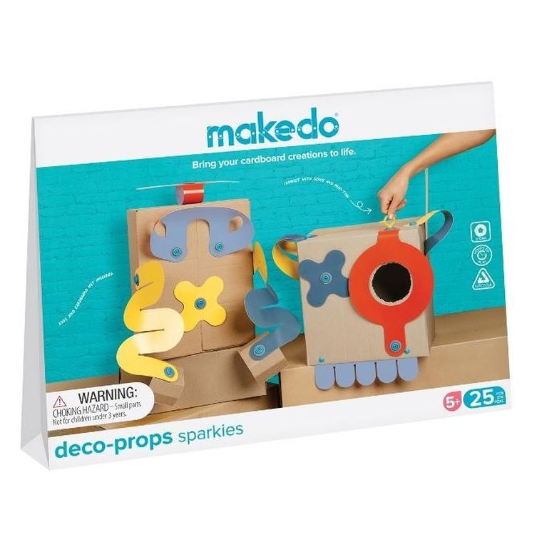 Makedo, Deco-Props, zestaw kreatywnych kształtów dekoracyjnych, Sparkies, 25 elementów