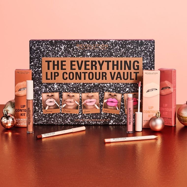 MakeUp Revolution, zestaw, The Everything Lip Contour Vault