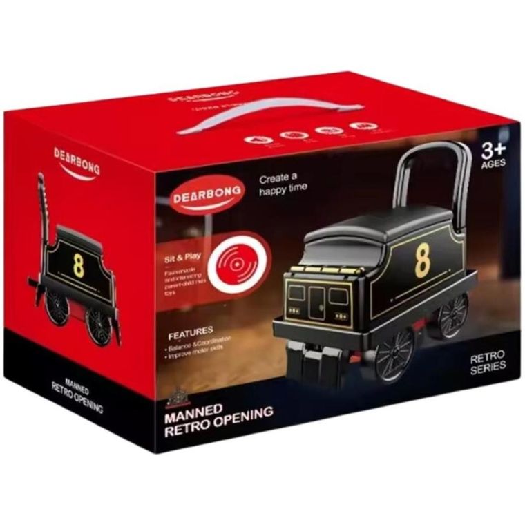 Maksik, jeździk interaktywny, pociąg, wagonik retro