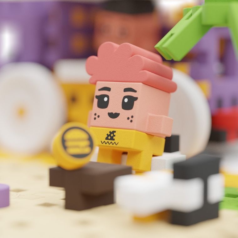 Marioinex, Mini Waffle, City, Food Truck, klocki konstrukcyjne, 148 elementów