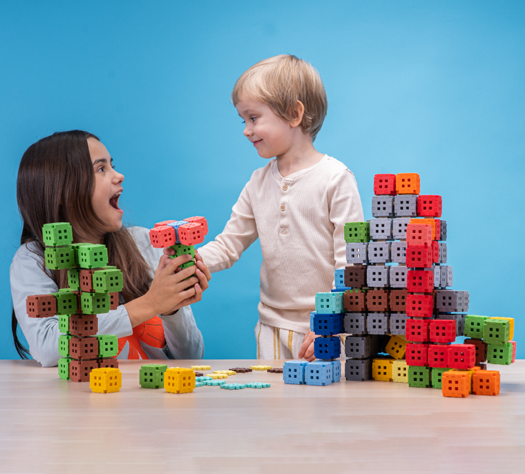 Marioinex, Mini Waffle, Green Blocks, klocki konstrukcyjne, 142 elementy