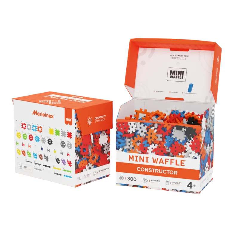 Marioinex, Mini Waffle, Konstruktor, klocki konstrukcyjne, 300 elementów