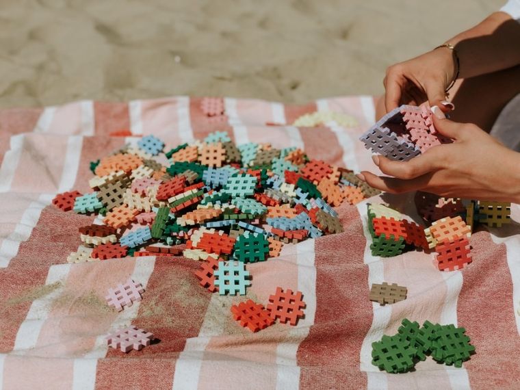 Marioinex, Mini Waffle, Pastel, klocki konstrukcyjne, 500 elementów