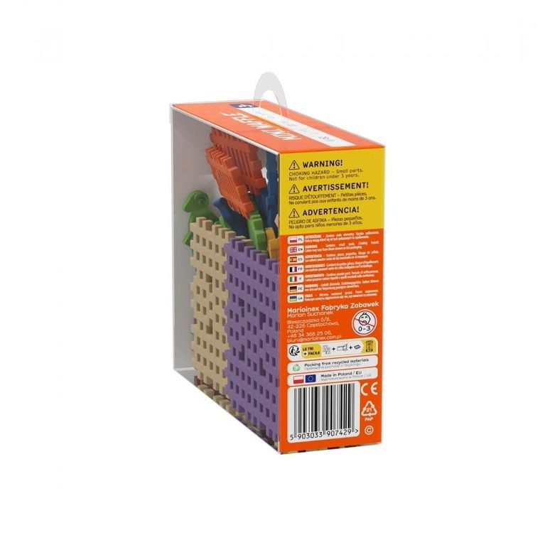 Marioinex, Mini Waffle, Zwierzęta, klocki konstrukcyjne, 62 elementy