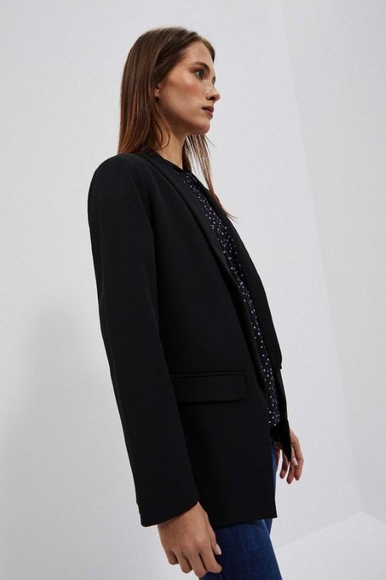 Marynarka damska, czarna, Moodo