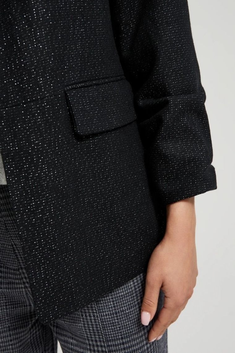 Marynarka damska, czarna, Moodo