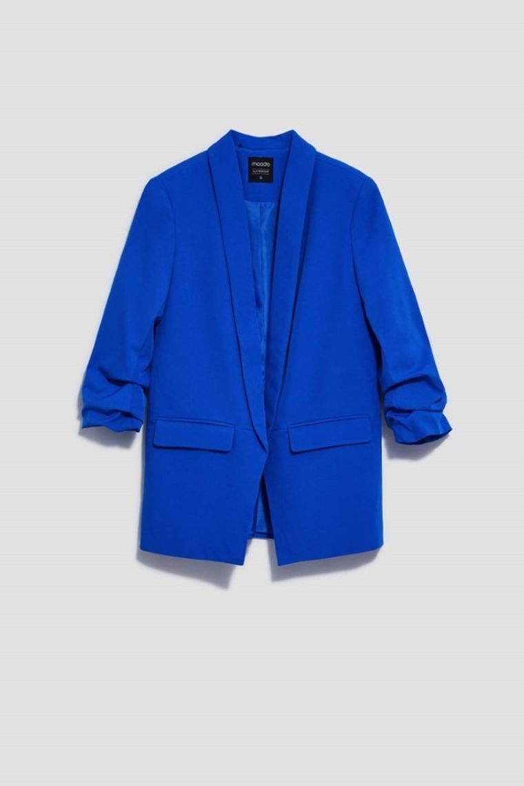 Marynarka damska, niebieska, Moodo