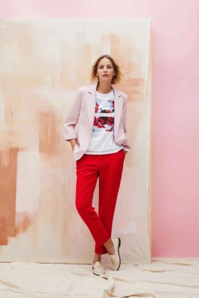 Marynarka damska, różowa, Moodo