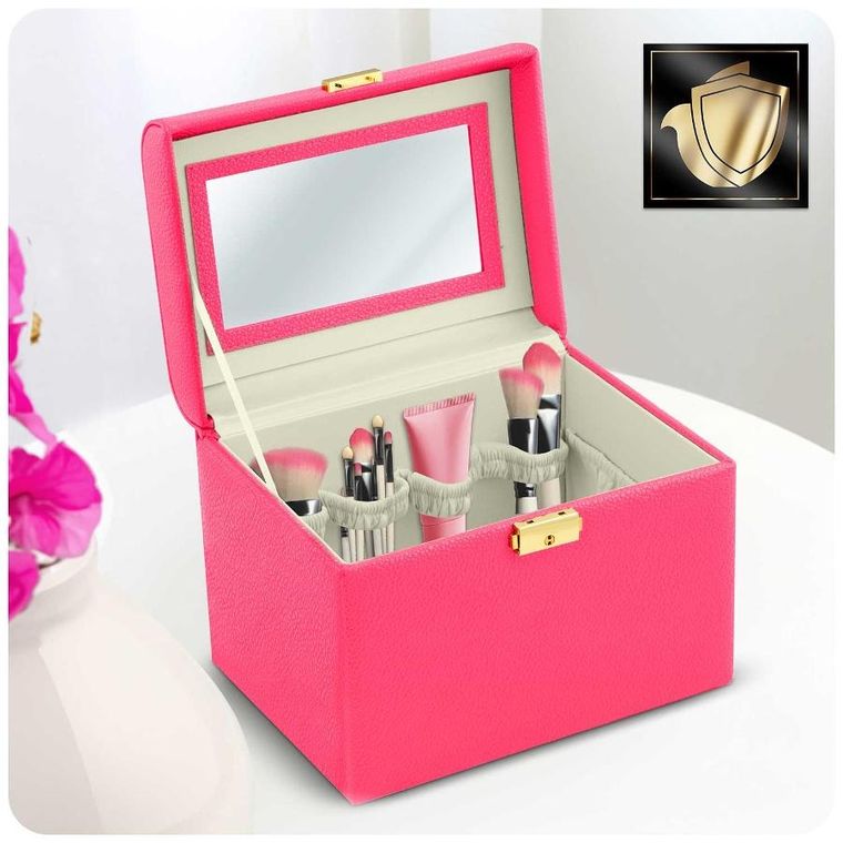 Massido, kuferek na kosmetyki, różowy