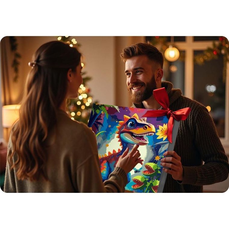 Massido, malowanie po numerach, Dino, 40-50 cm