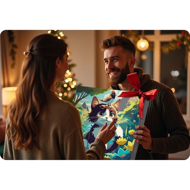 Massido, obraz do malowania po numerach, Kotek, 40-50 cm