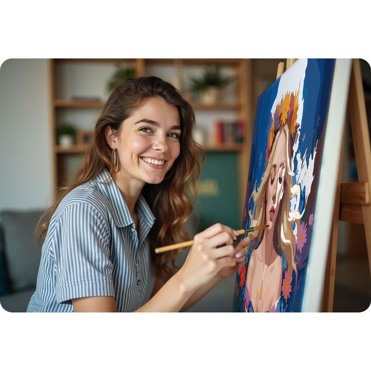 Massido, obraz do malowania po numerach, Portret kobiety, 40-50 cm