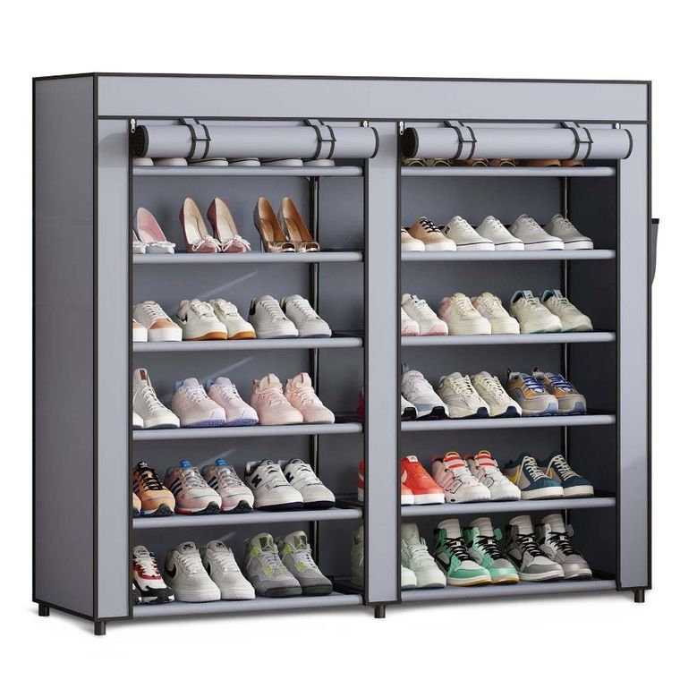 Massido, szafa tekstylna na buty, grafitowa