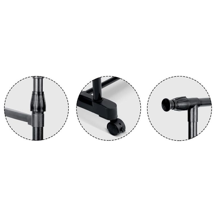 Massido, wieszak na ubrania, czarny