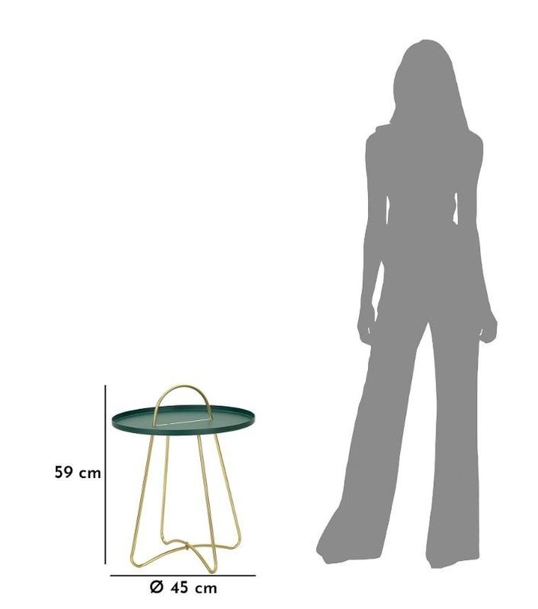 Mauro Ferretti, Grent, metalowy stolik, średnica 45 cm