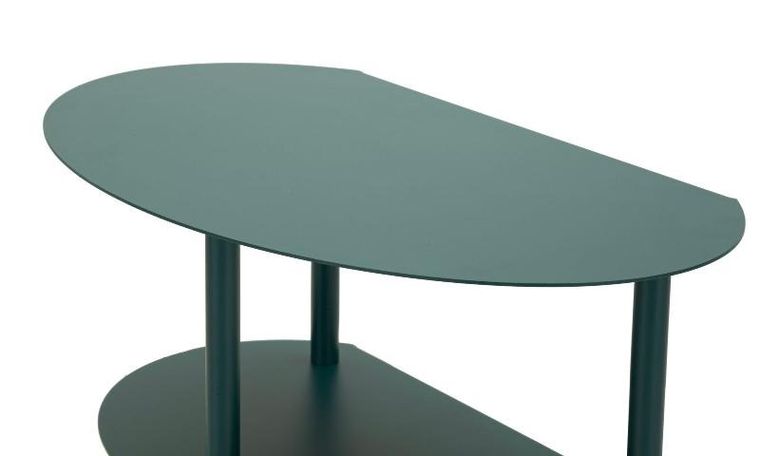 Mauro Ferretti, Saturn, stolik nocny, metalowy, morski, 49,5-27,5-49,5 cm