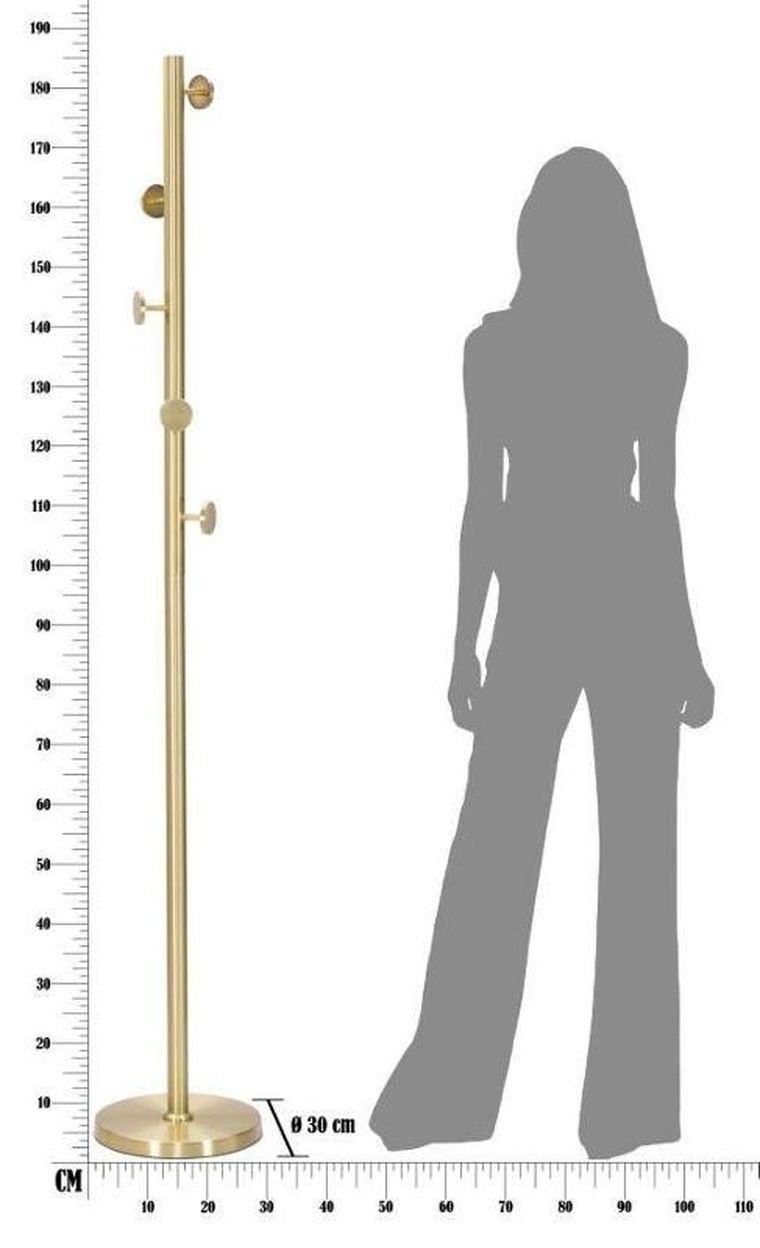 Mauro Ferretti, stojak na ubrania, złoty, 190 cm