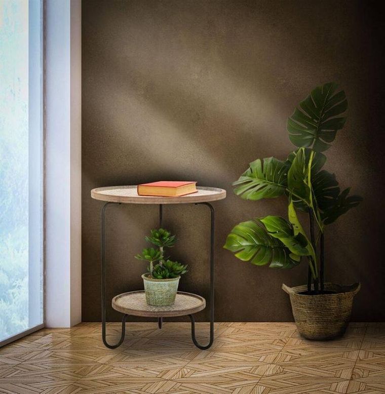 Mauro Ferretti, stolik kawowy z półką, Ø 48 cm