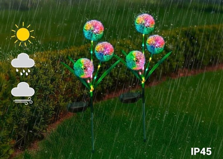 Maximex, lampki ogrodowe solarne, dmuchawce LED, 75 cm, 2 szt.