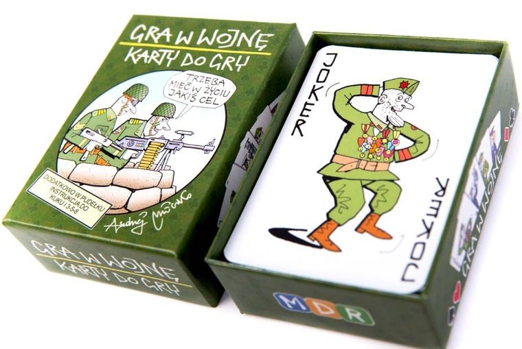 MDR, Gra w wojnę, gra karciana ilustrowana rysunkami Andrzeja Mleczki