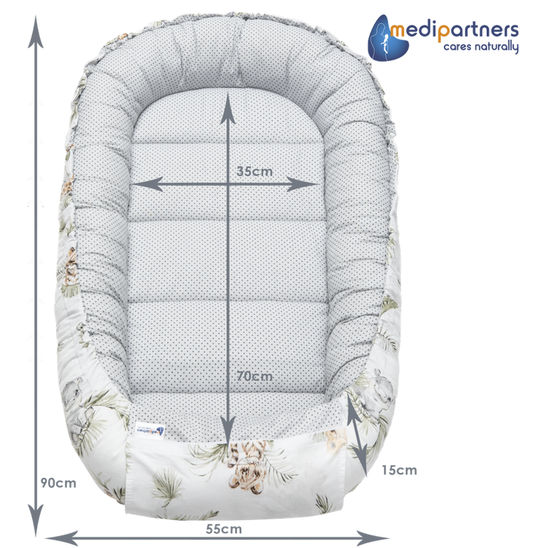 Medi Partners, Safari, gniazdo niemowlęce, kokon w zestawie, beżowy