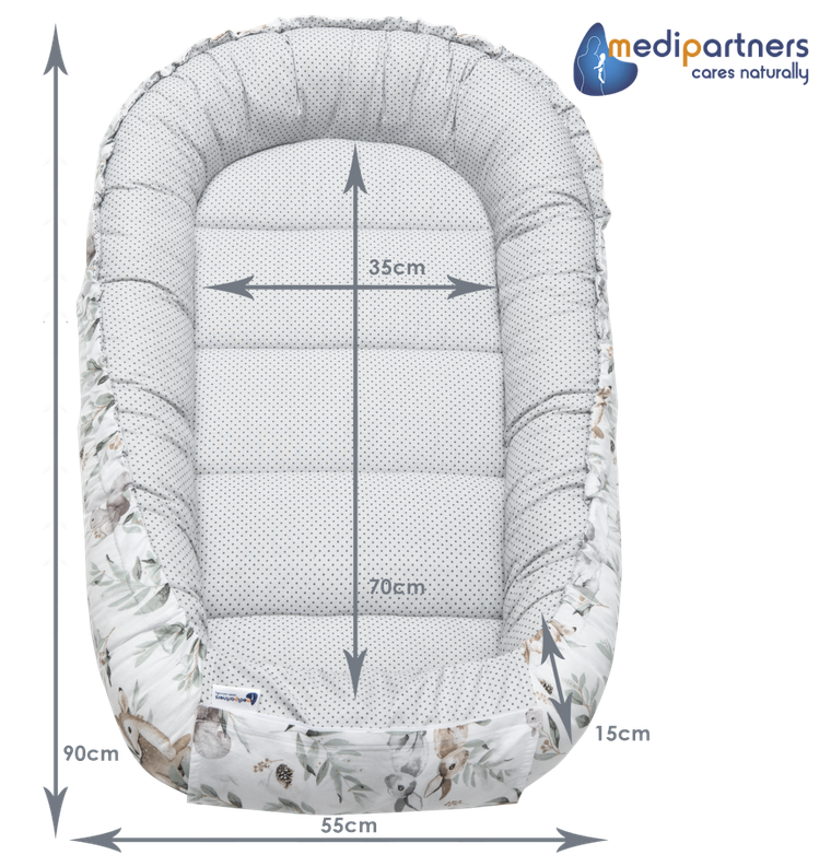 Medi Partners, Sarny, Liście, gniazdo niemowlęce, kokon solo, szary