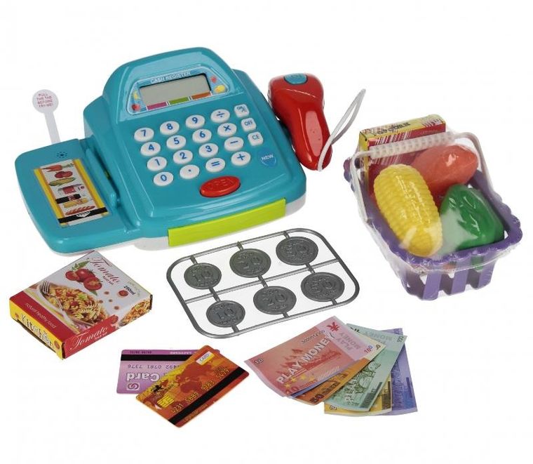 Mega Creative, kasa sklepowa z akcesoriami