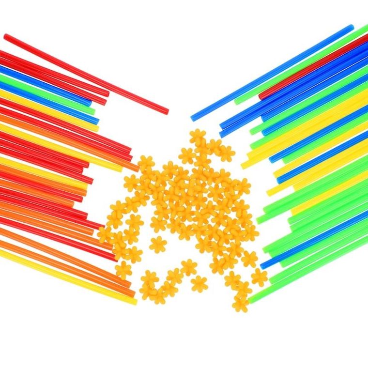 Mega Creative, klocki konstrukcyjne, słomki, 298 elementów