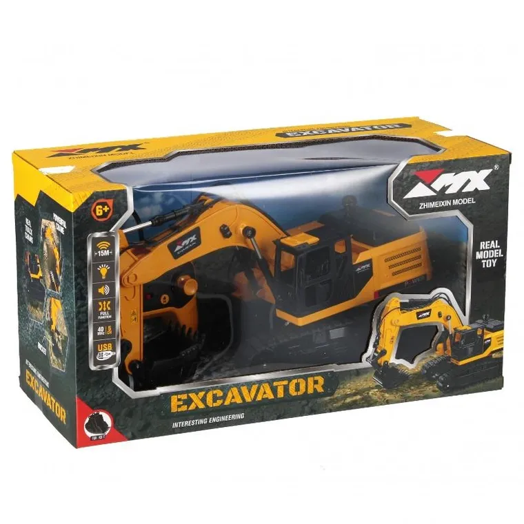 Mega Creative, koparka, pojazd budowlany zdalnie sterowany zdalnie sterowany