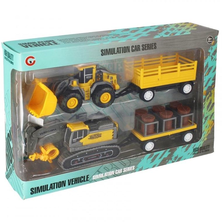 Mega Creative, Maszyny budowlane, zestaw pojazdów pull & back