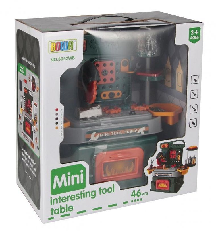 Mega Creative, warsztat, stół z narzędziami, 46 elementów