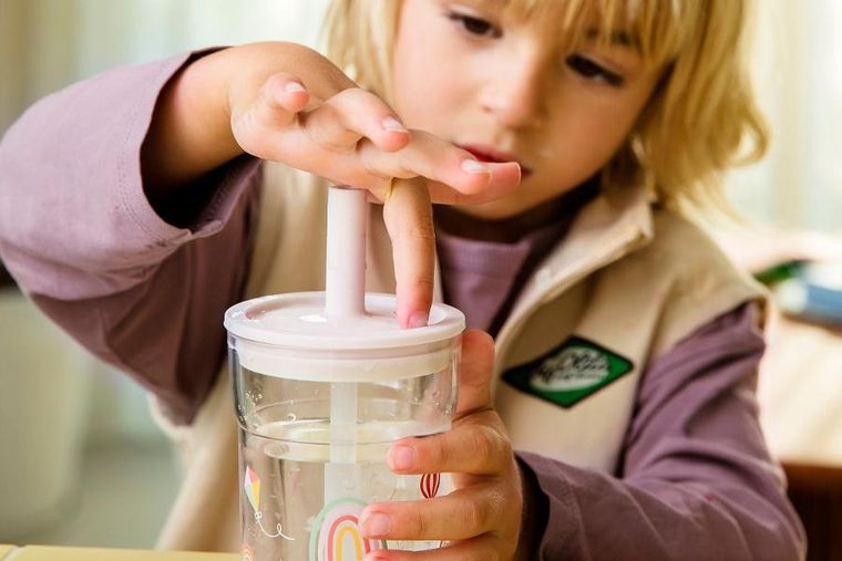 Mepal, Mio, Fairy Garden, szklanka dziecięca ze słomką, 12m+, 250 ml