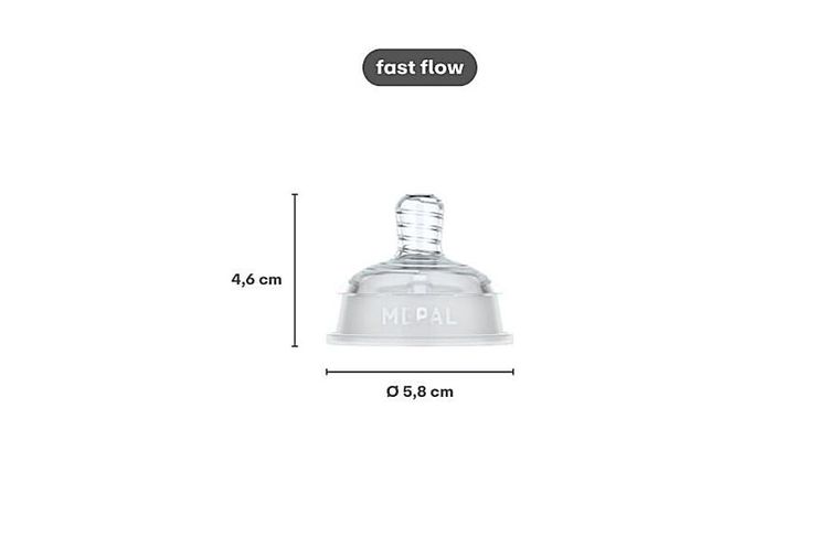 Mepal, Mio, smoczek do karmienia niemowląt z szybkim przepływem, 2 szt.