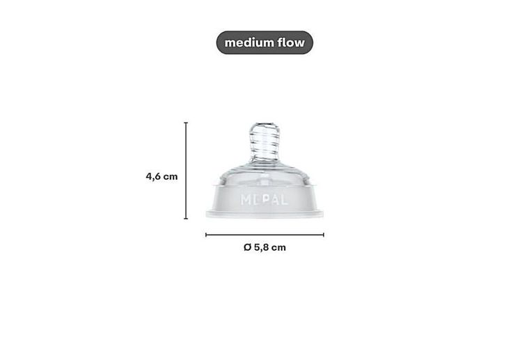 Mepal, Mio, smoczek do karmienia niemowląt ze średnim przepływem, 2 szt.