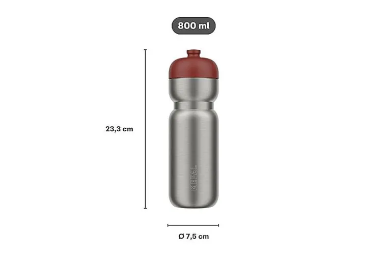 Mepal, Pull Active, butelka sportowa stalowa, Graphite Black, 800 ml