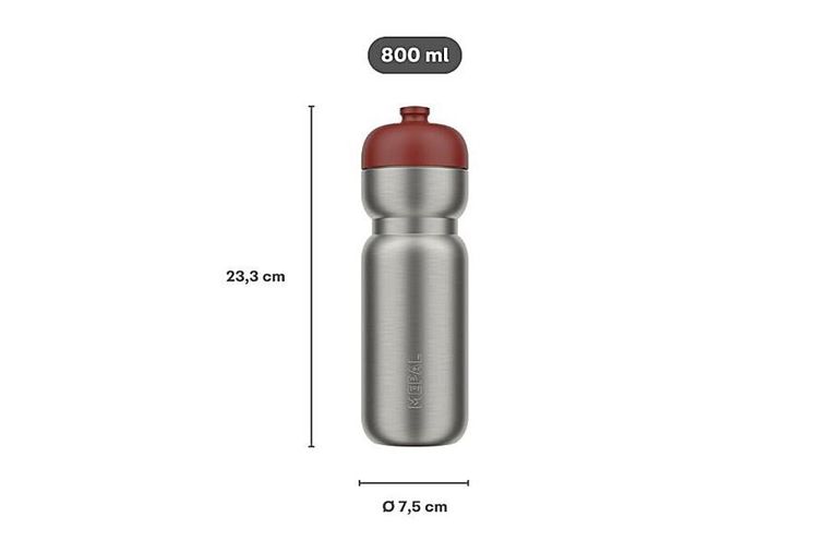 Mepal, Pull Active, butelka sportowa stalowa, Midnight Blue, 800 ml