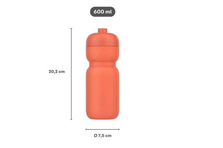 Mepal, Squeeze Active, bidon sportowy, Graphite Black, 600 ml