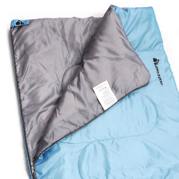 Meteor, Dreamer, śpiwór, srebrno-niebieski, zamek prawy