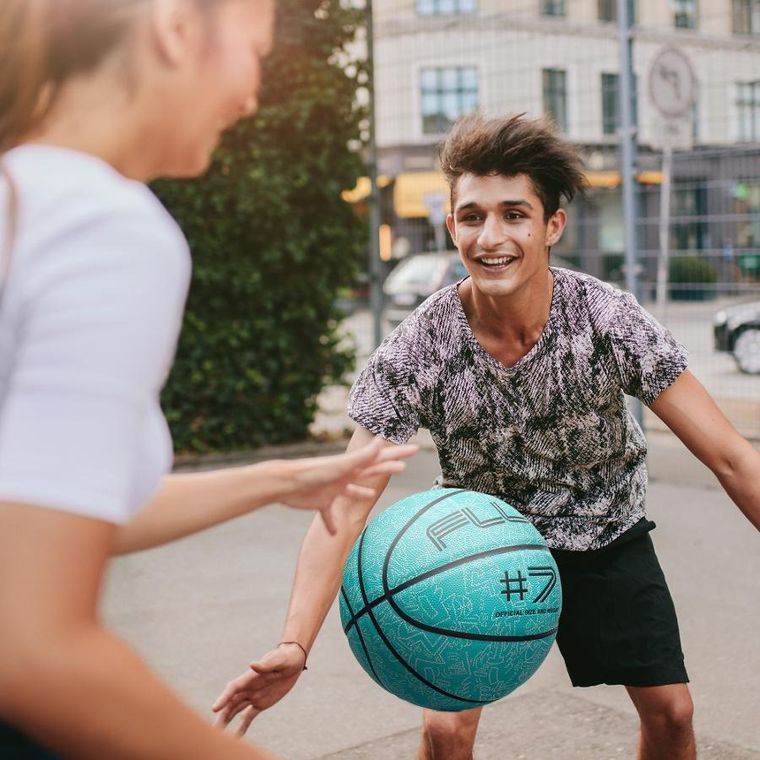 Meteor, Fluo, piłka do koszykówki, miętowy, rozmiar 7