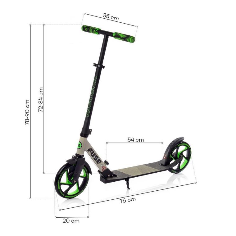 Meteor, Fuse, hulajnoga, zielony