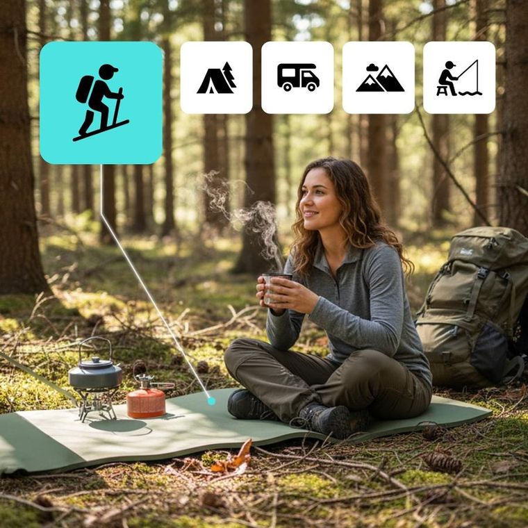 Meteor, karimata, EVA, khaki, 200-50-0,5 cm