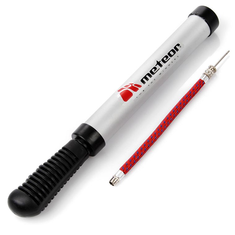 Meteor, pompka do piłek z wężykiem, aluminiowa