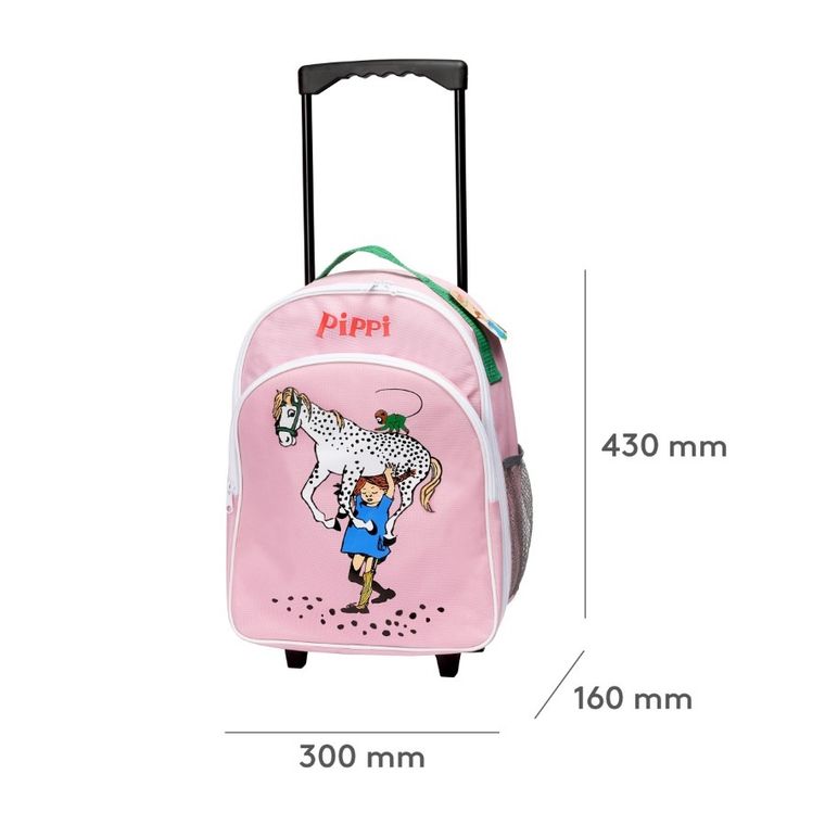 Micki, Pippi, plecak na kółkach, różowy
